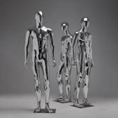 男全身电镀模特道具服装 橱窗展示架人体模特 店模型陈列展示架男装