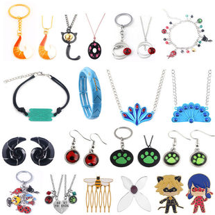 奇迹少女的米可幻奇耳环玩具奇迹宝盒周边黑猫罗尔饰品合集瓢虫