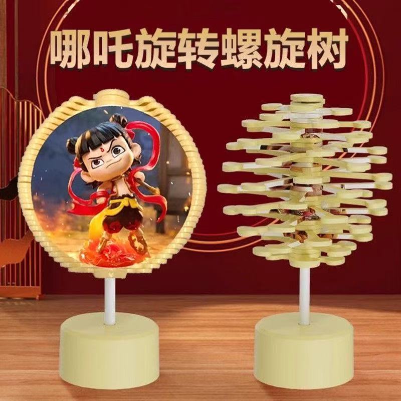 [下单立减50]哪吒玩具魔童旋转棒棒糖敖丙手摇变脸解压玩具_WF