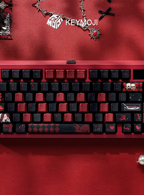 KEYMOJI莉莉丝之心吸血鬼萝莉二次元主题红黑配色键帽Wooting夜魔