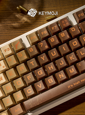 KEYMOJI左轮手枪主题键帽机械键盘PBT个性整套复古原创创意