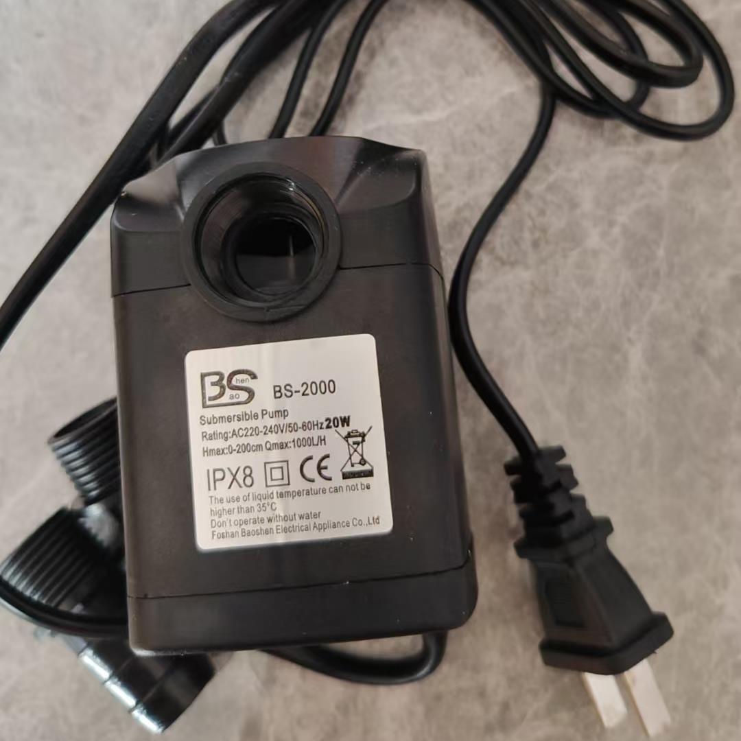 假山喷泉园艺盆景鱼缸池上水器家用小型静音LED抽水泵循环流增氧