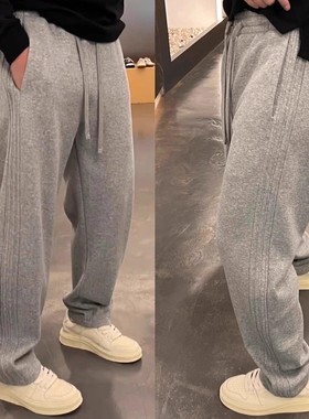 仓石一树潮牌直筒休闲裤男士2024秋冬宽松哈伦长裤子百搭男士卫裤