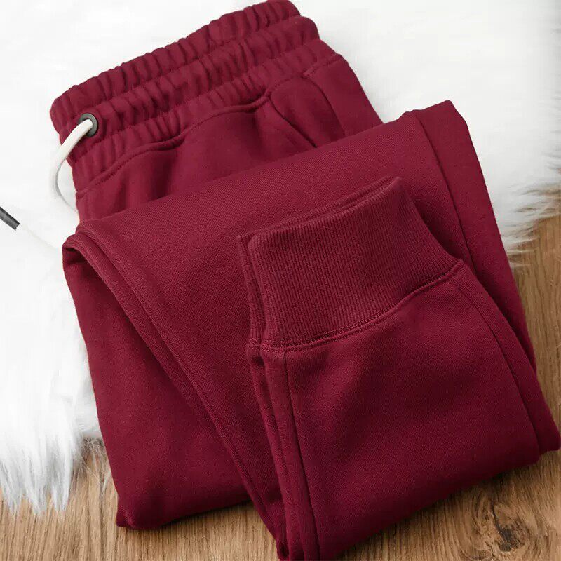 仓石一树潮牌重磅纯棉红色卫裤男秋冬宽松束脚本命年男士休闲裤子