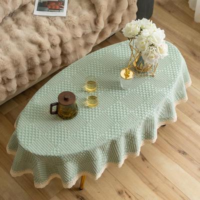 新款椭圆形茶几桌布布艺简约现代鸭蛋型客厅茶桌布家用椭圆茶桌布