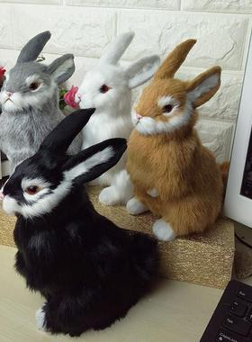 模拟兔子饰品4色可选不脱落的兔子饰品生日礼物礼物生肖兔子