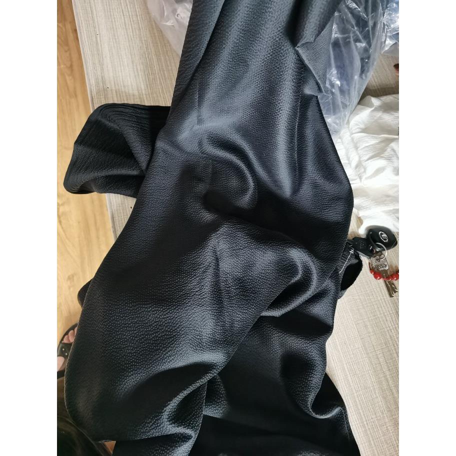 真丝香云纱珍珠缎颗粒感纯黑色夏季薯良泥凉爽面料 重磅丝绸缎黑