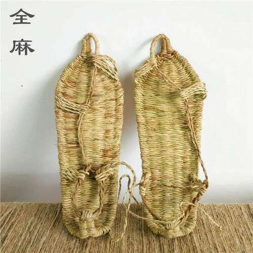 草鞋男款编织鞋纯手工竹