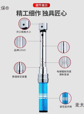 孔可调试扭力方扳手高精动度式力矩可换头扭矩扳手EHO开口活公麦