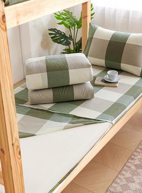 学生宿床上三件套纯棉单人寝室0.9床笠床舍褥垫套棉全SED-2024被