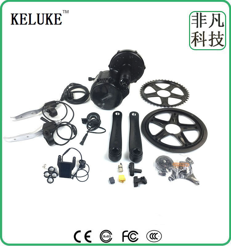 自行车改装电动助力套件八方中置电机BBS01 48V350W850C彩色竖屏