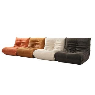 全海绵压缩沙发毛沙发卧椅XDF室单人沙发椅休毛闲虫躺网红懒人沙