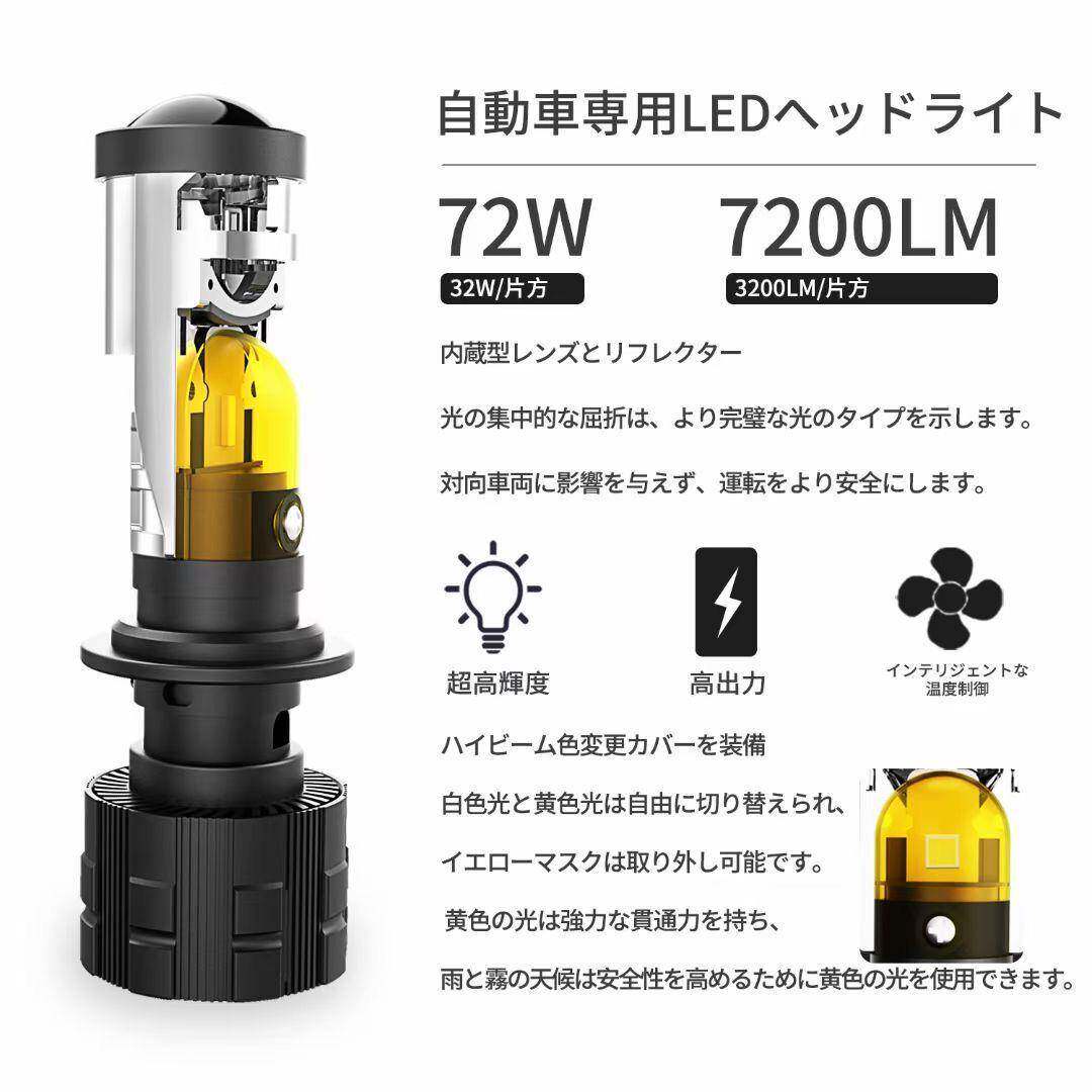 h117大4汽车灯自h带双h光透镜超H7亮聚光灯泡近光车灯远近一体