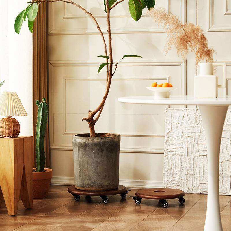 木圆形万向实轮花托盘盆带606轮花盆底座榉木可移动花盆缸酒鱼罐,鲜花速递/花卉仿真/绿植园艺,割草机/草坪机,淘宝优惠券,粉丝福利购,淘宝优惠卷