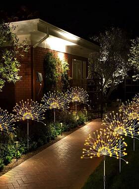 烟花灯铜4地插灯1串太阳能防水草坪灯无品牌/线拖庭院灯led灯