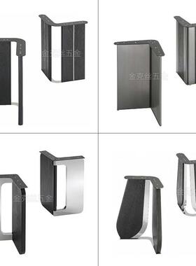 225新款中古风奢不锈钢餐腿支石架大0理桌石长方桌CIB脚台架底座