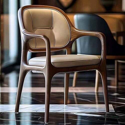 新中合式新款家用圆形桌椅黑胡桃木实木客厅洽台AFG谈桌圆桌组阳