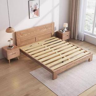 2米木风 白蜡木全实卧木床1原.8米主现1代简约小户型日式 .5MP