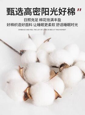 纯UUH棉学生宿舍三件用100全棉套床单被品套可裸睡单人床上用租房