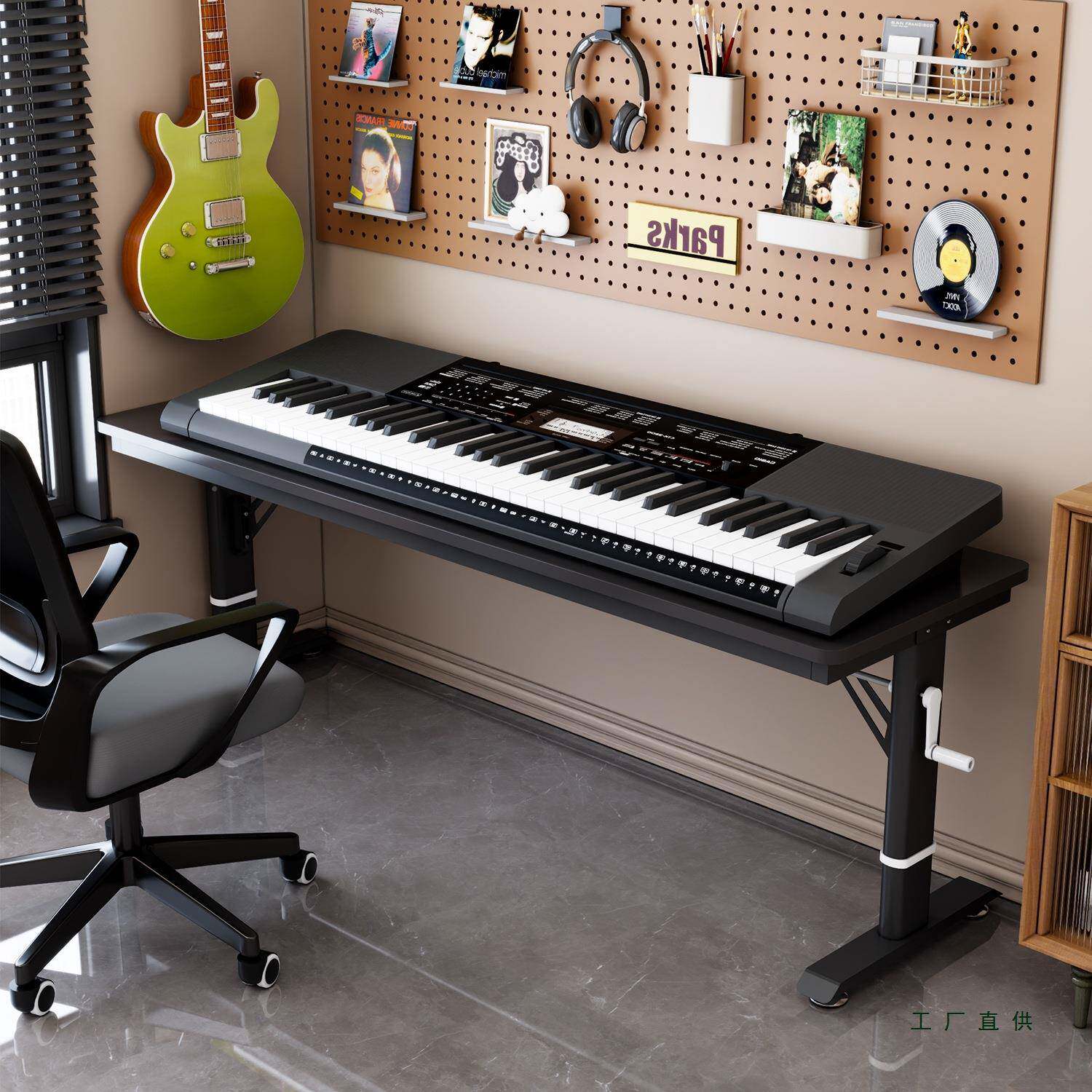 可移动手摇升降用型子琴桌电通8钢琴电琴支架8键61VVS键编曲桌工