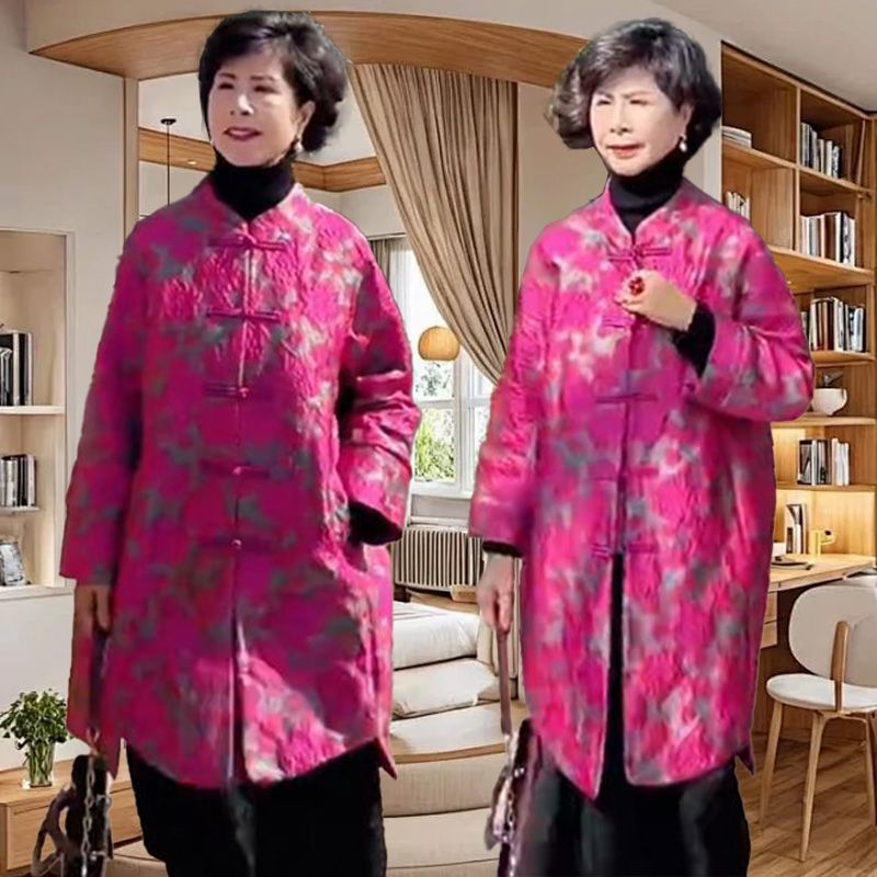 国风新中式中长款盘扣外套女欧洲站高端春季新款气质精致立领上衣