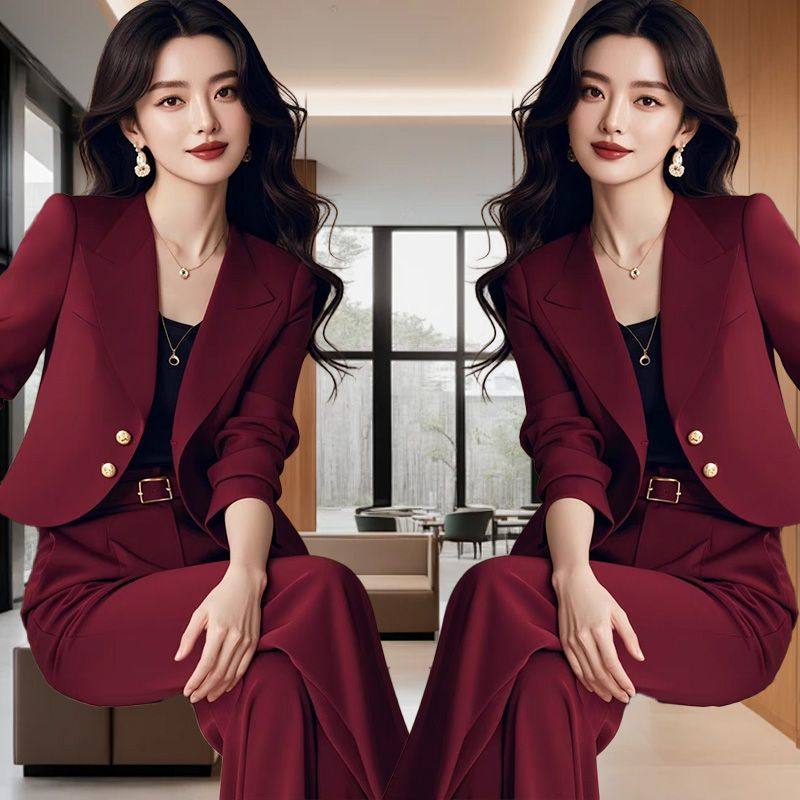 早秋穿搭一整套高级感正式场合小香风西装外套裤子职业两件套装女,女装/女士精品,时尚套装,淘宝优惠券,粉丝福利购,淘宝优惠卷