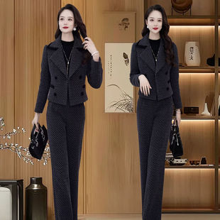 小香风套装女2025新款秋冬爆款高端时髦洋气质名媛小洋装两件套潮
