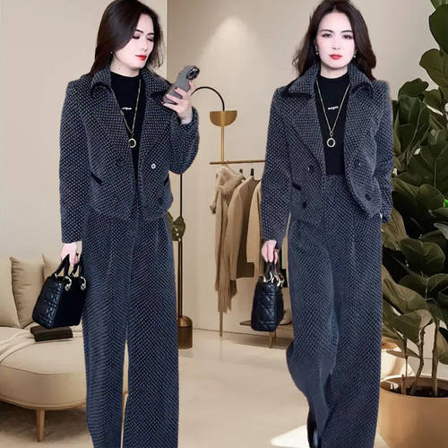 小香风套装女2025新款秋冬爆款高端时髦洋气质名媛小洋装两件套潮