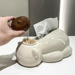 油巾风纸盒客厅高档巾轻奶奢创意茶几抽纸盒家用可爱卡0通餐纸抽