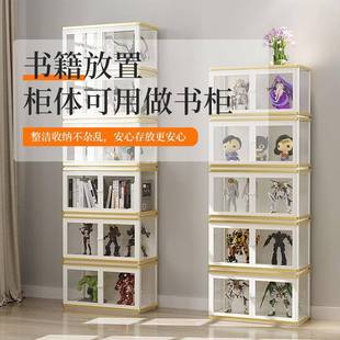 家用防一尘书柜带玻璃实木20228202门书架客厅置透物架落地体整墙