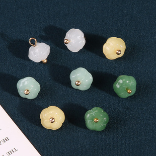 仿玉石扣子复古旗袍汉服唐装纽扣配件女衣服衬衣开衫珍珠玻璃钮扣