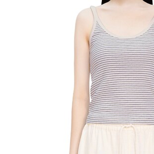 BM条纹针织吊带女夏季2024新款修身显瘦短款百搭无袖上衣打底背心