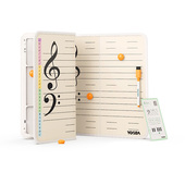 YOOBA佑爸便携式 折叠识谱盒儿童五线谱启蒙教学教具磁性白板可擦