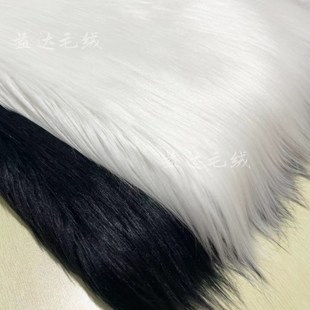 益达长毛绒布料9-11cm加厚落水毛棉花娃娃炸毛兽装头发DIY毛绒布