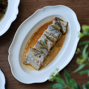 曼叙 古早 素白 草木灰哑光米黄恬白釉 陶瓷盘 早餐盘 餐具