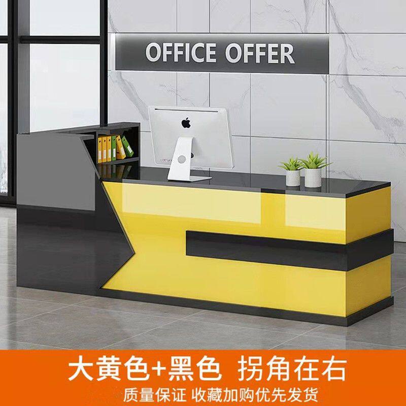 简约前台桌接待台培训公司烤漆服装店转角理发店小吧台收银台柜台