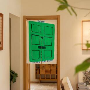 此门已经关闭 卧室门帘半遮挡防隐私高级感免打孔隔断帘