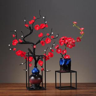 禅意葫芦新中式 陶瓷小摆设家居客厅插花 花瓶摆件复古装 饰品软装
