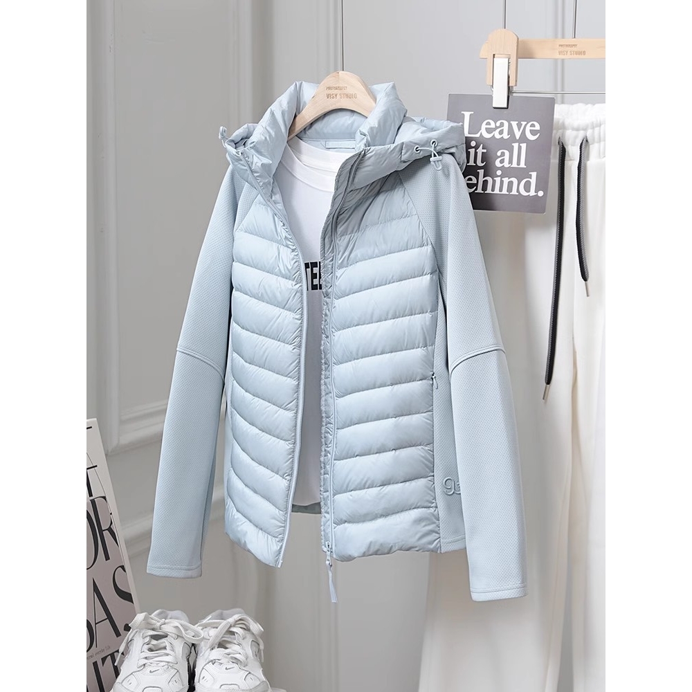 日本品质【90鹅绒】女士运动轻薄羽绒服2025新款连帽轻型薄款户外