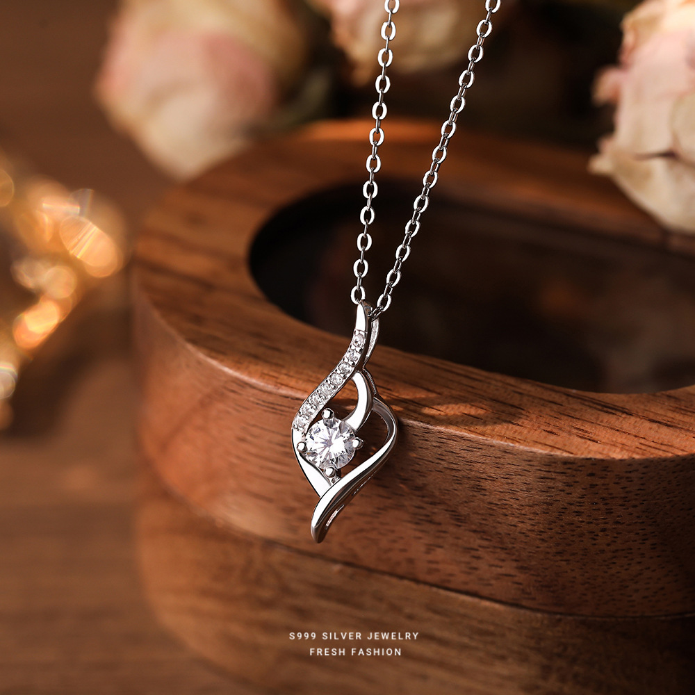 日本品质S999纯银丘比特之箭项链女时尚轻奢高级感星星吊坠锁骨链