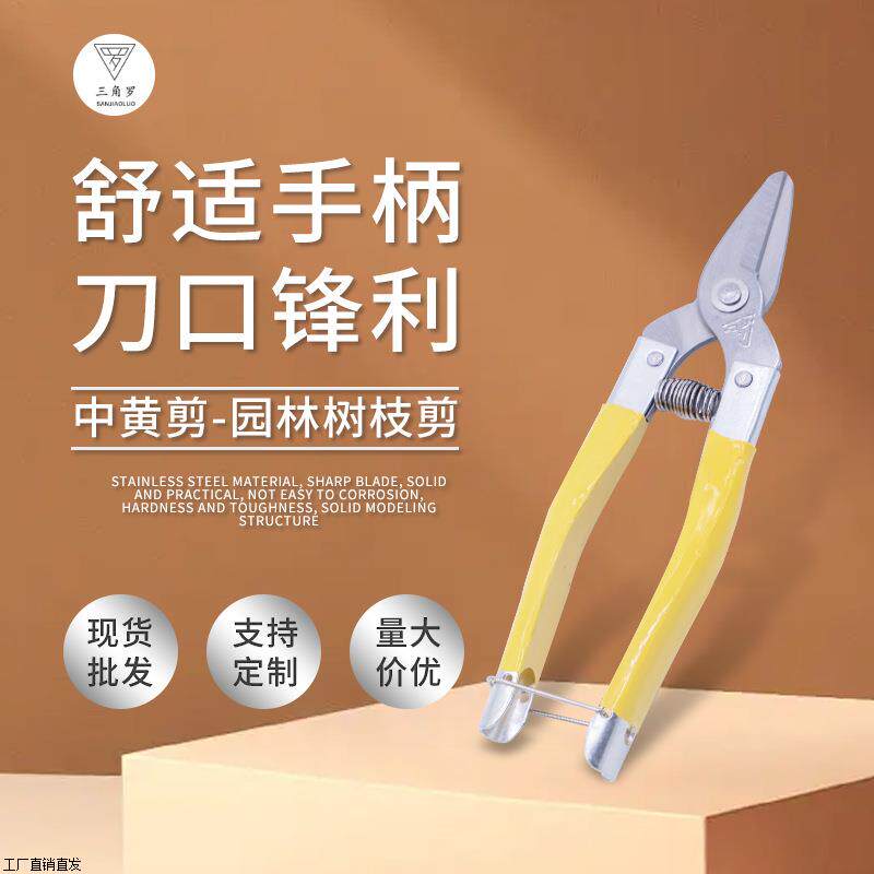 中黄剪园林树枝剪多功能修枝剪果剪刀