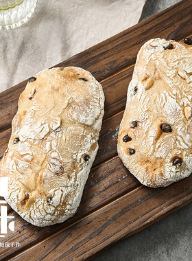 梨木巷恰巴塔松子黑豆意式健身硬欧包三明治面包胚体无添糖无添油