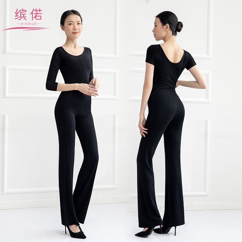 速发形体礼仪训练服优雅圆领套装新款中袖大码模特走秀服装