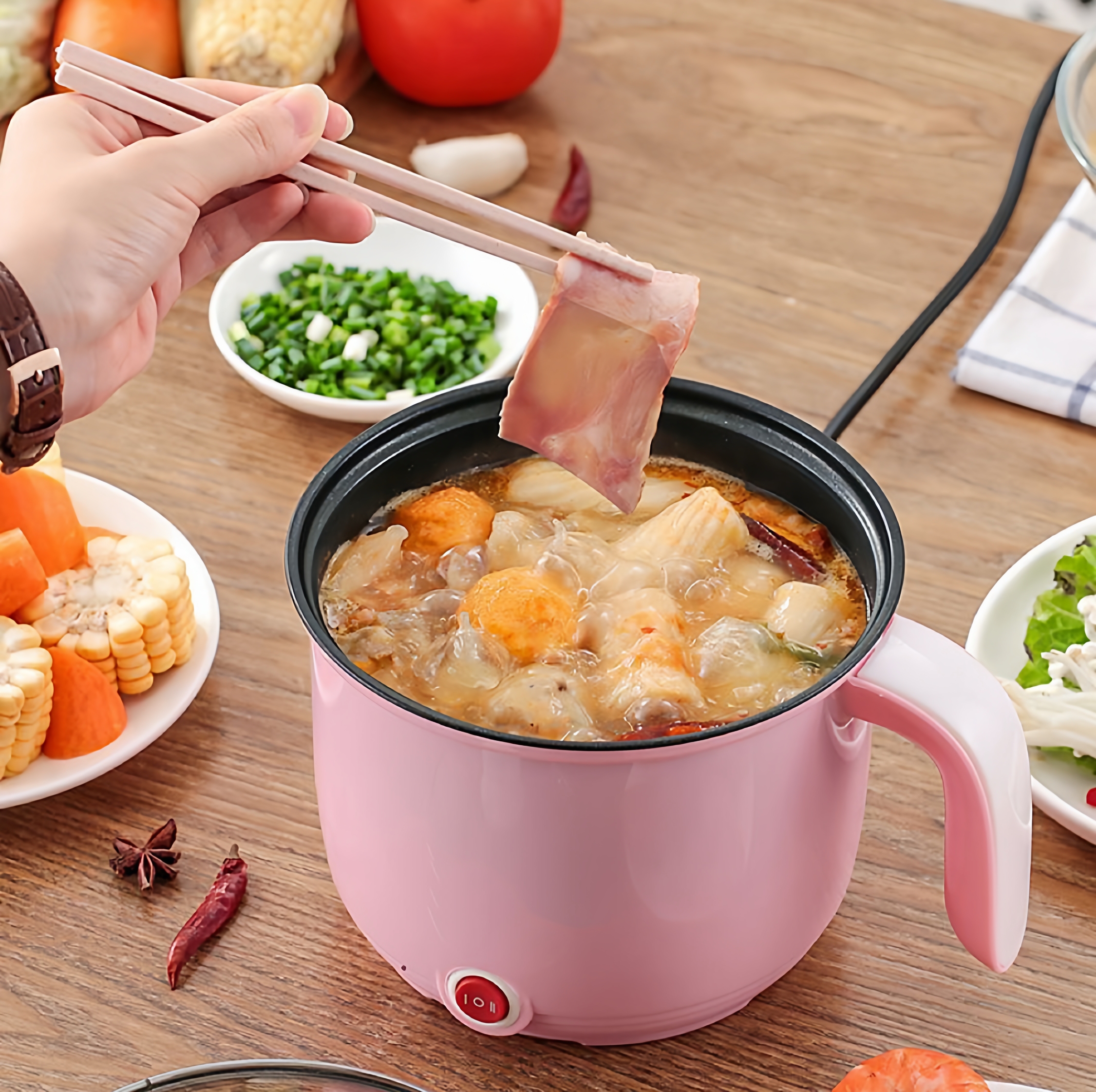 多功能电煮锅学生宿舍小电锅多功能家用小型一人泡面迷你煮面锅