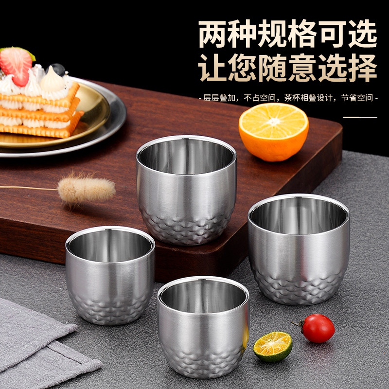 家用创意双层水杯龙麟清酒精酿啤酒杯轻奢高档304不锈钢茶杯正品