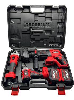 20V WOSAI无刷无绳电动扭矩扳手锤磨床电动工具包电动工具箱套装