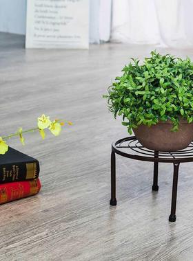 欧F87M7S86艺式铁室内花小架客厅地面单层花盆架台落地式阳盆景架