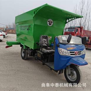 牛羊马驴ROU喂抛机牧青储饲草料场喂草机27饲马力五立方三轮料机
