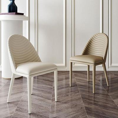 现代轻奢岩餐桌椅组板合代约奶油风桌子椭圆形餐桌家简用现小IBW