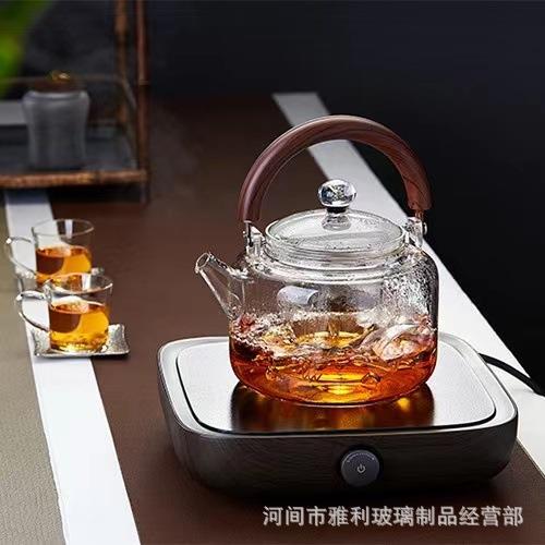 煮茶壶玻璃提梁壶耐高温蒸煮一体加厚茶壶大容量泡茶壶烧水壶